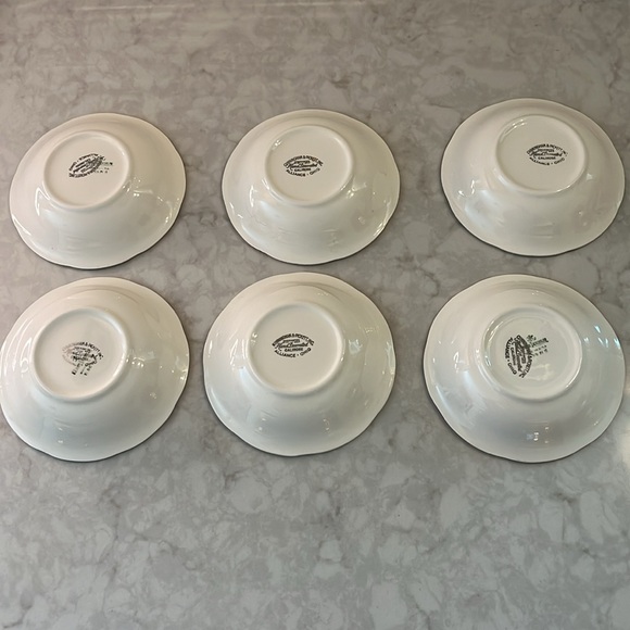 Vintage MCM Homer Laughlin Calirose set of six dessert bowls luncheon bowls USA - Picture 6 of 8